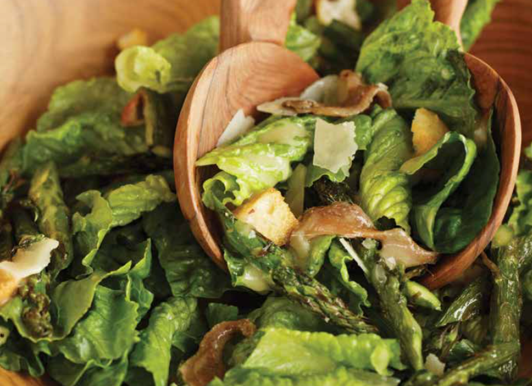 Roasted Asparagus Caesar Salad