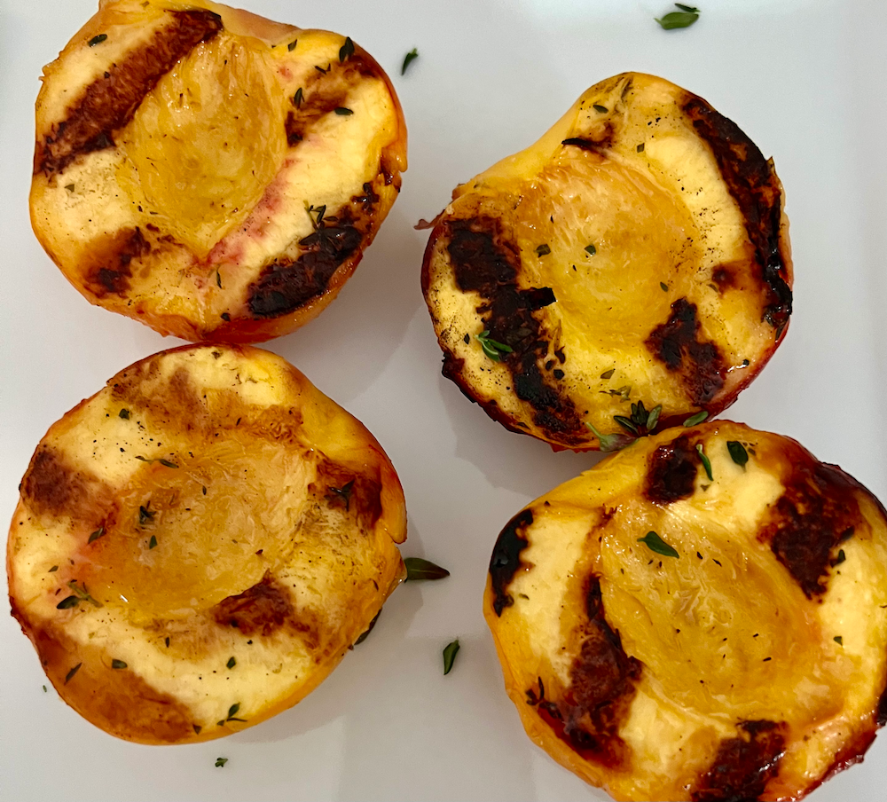 Grilled Peaches with Lemon Thyme Marinade