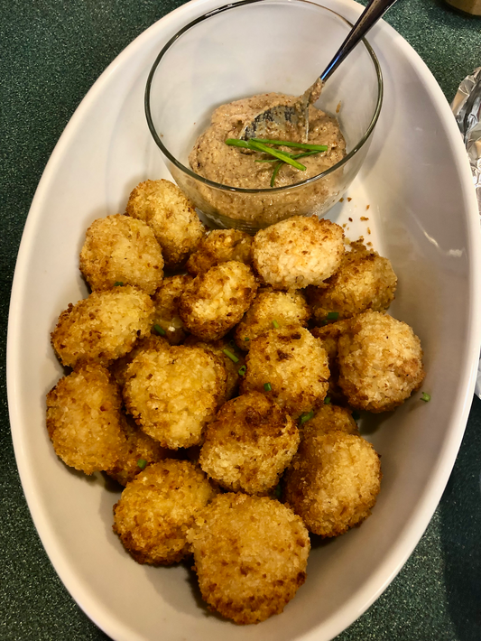 Risotto Balls with Parmesan and Goat Cheese