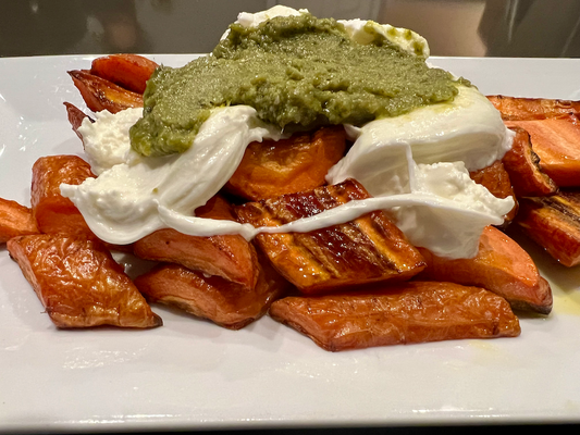 Roasted Carrots With Burrata
