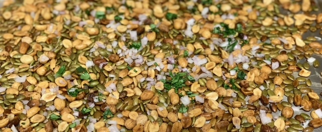 Chillied Peanuts and Pumpkin Seeds
