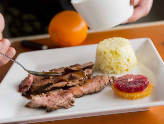 London Broil with Orange Rice