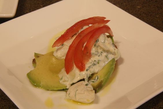 Tomato Aspic with Crab and Avocado