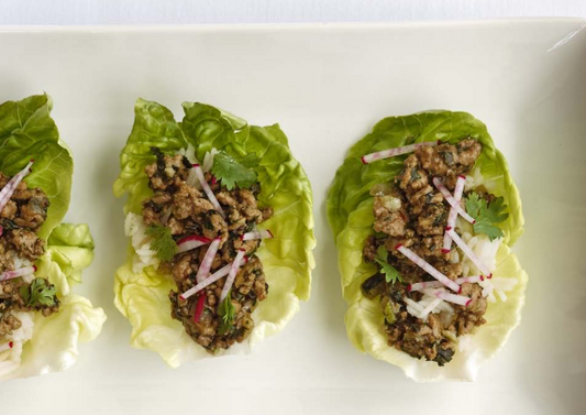 Lettuce Wraps with Turkey and Ginger-Honey Rice