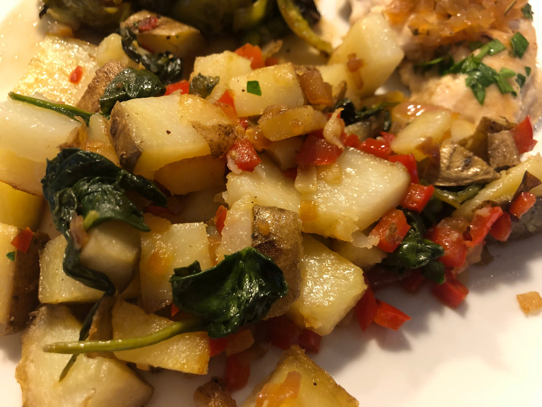 Potato and Spinach Hash