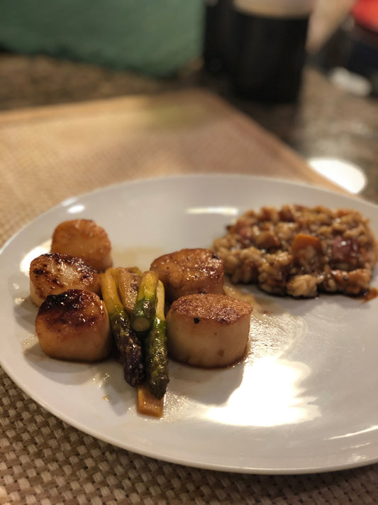 Asparagus and Scallops