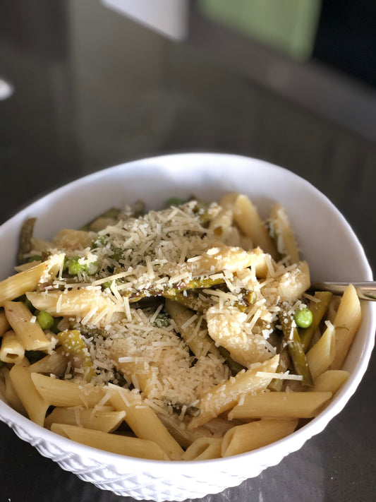 Asparagus with Peas and Penne