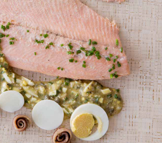 Poached Trout with Ravigote Sauce