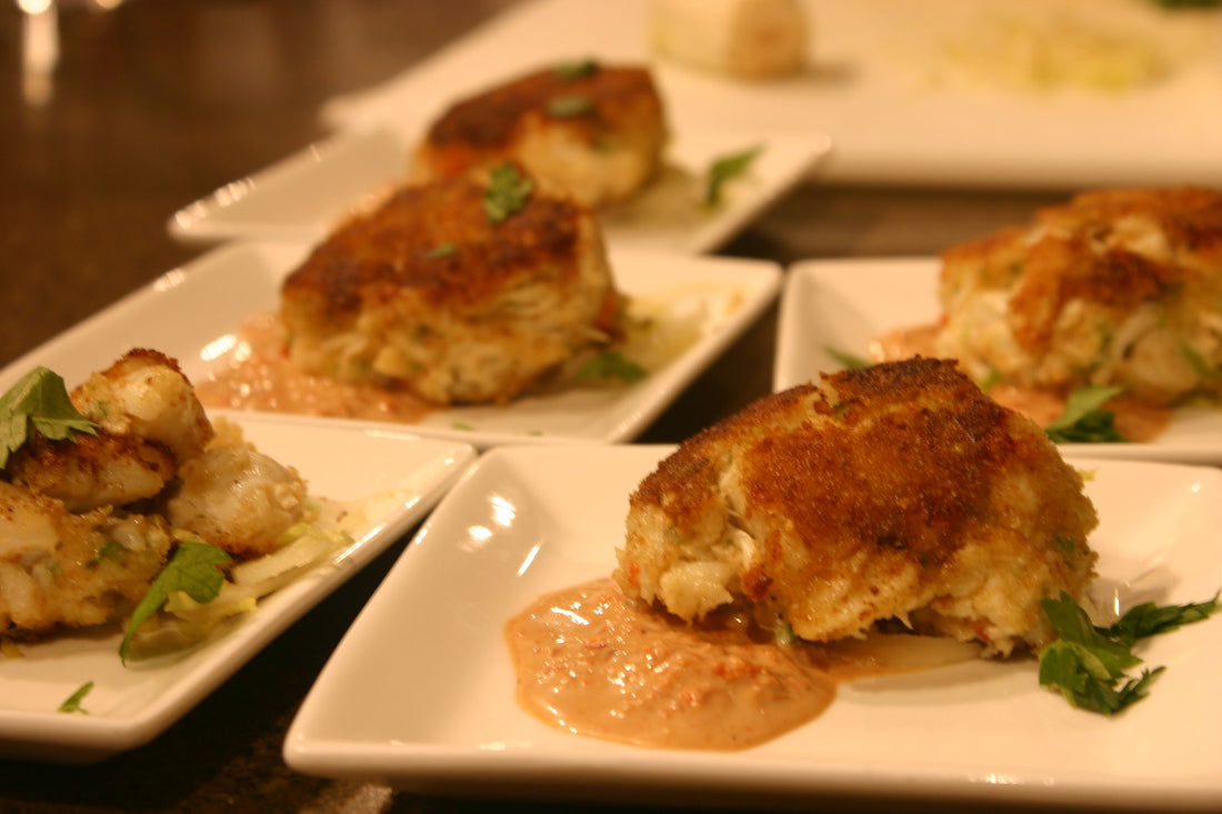 Crab Cakes with Red Pepper Mayo
