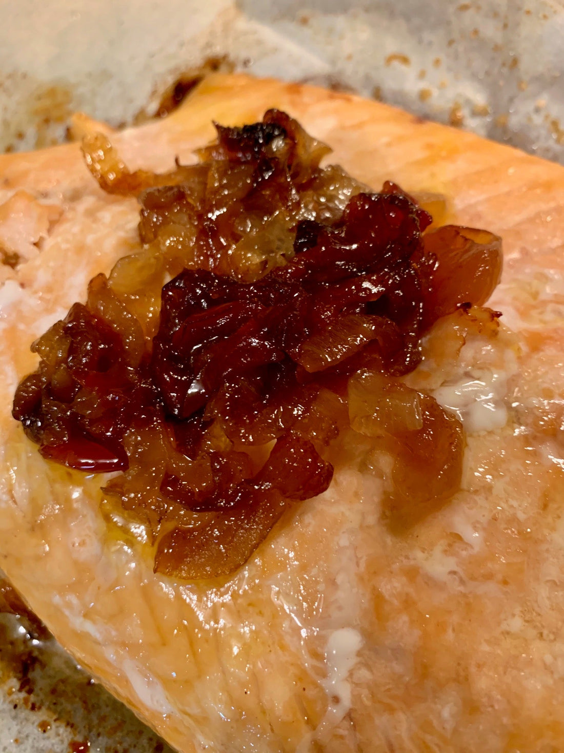 Citrus Salmon with Red Onion Sauce
