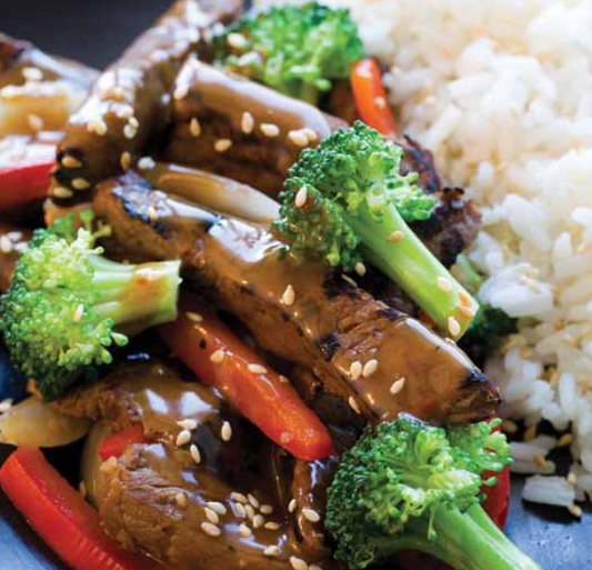 Beef and Broccoli with Ginger Rice
