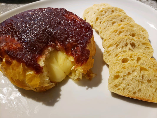 Baked Brie with Rosemary Chipotle Jam