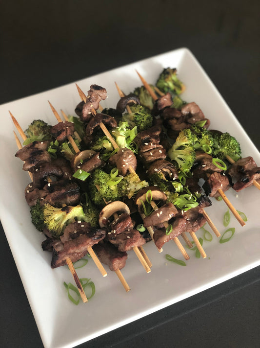 Beef and Broccoli Kebabs