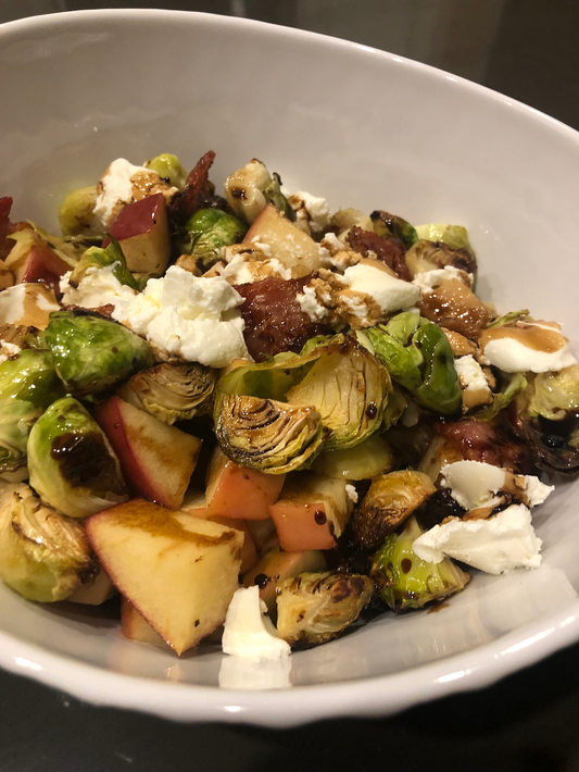 Roasted Brussels Sprouts with Apples