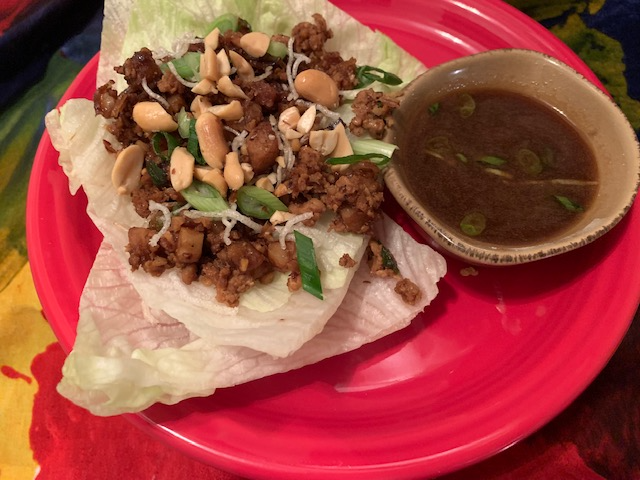 Chicken Lettuce Wraps with Asian Sauce