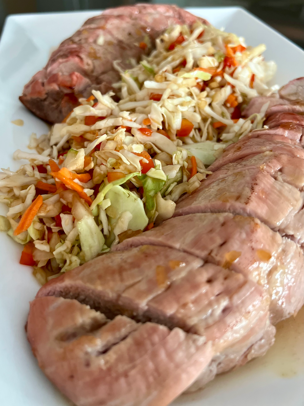 Beer Glazed Pork with Spicy Ale Slaw