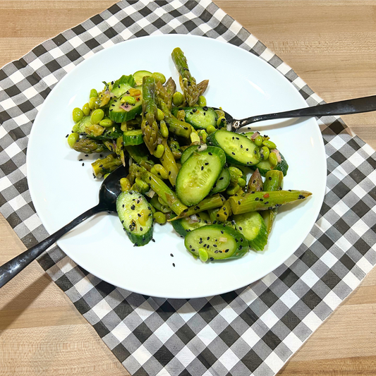 Cold Asparagus and Cucumber Salad