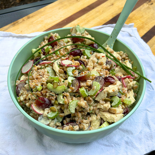 Grilled Chicken and Grape Grain Bowls
