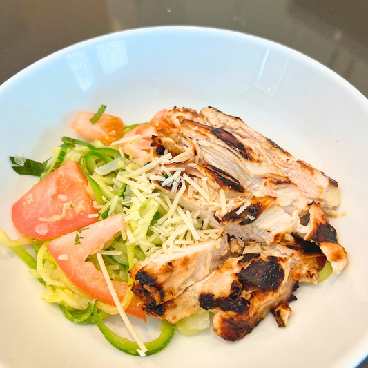 Grilled Chicken with Zucchini Noodles