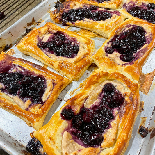 Blueberry Danish with Cream Cheese Filling