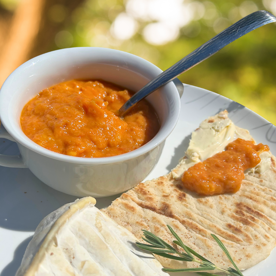 Peach, Ginger, and Tomato Compote