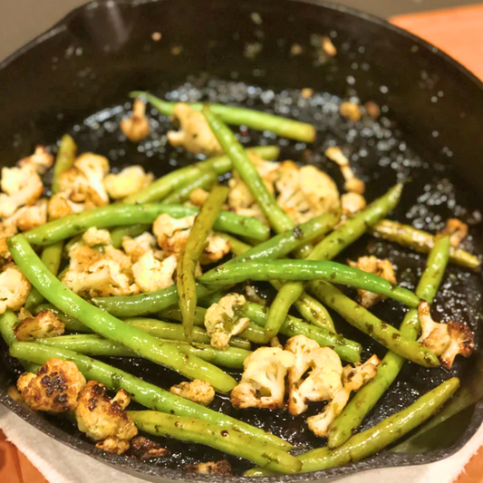 Stir Fried Cauliflower and Green Beans