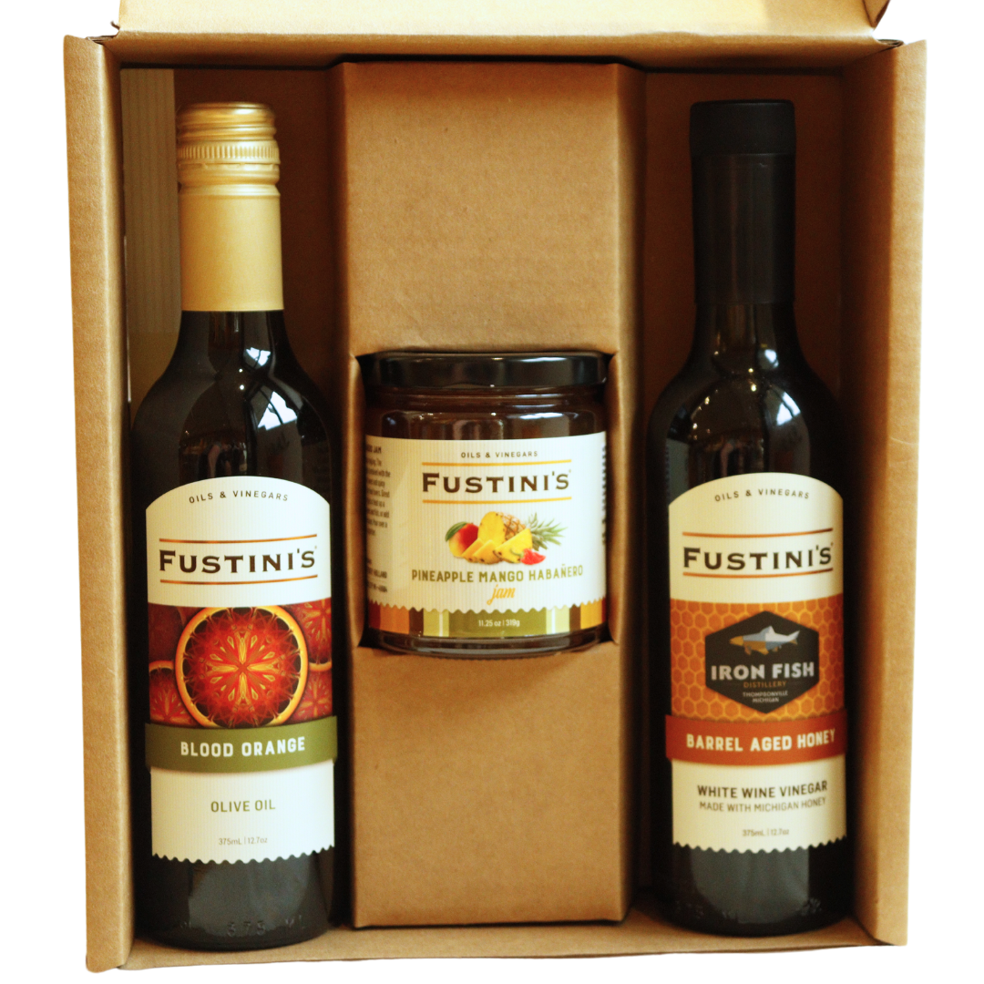 Packaging - 2 bottles and a Pantry Item Gift Box