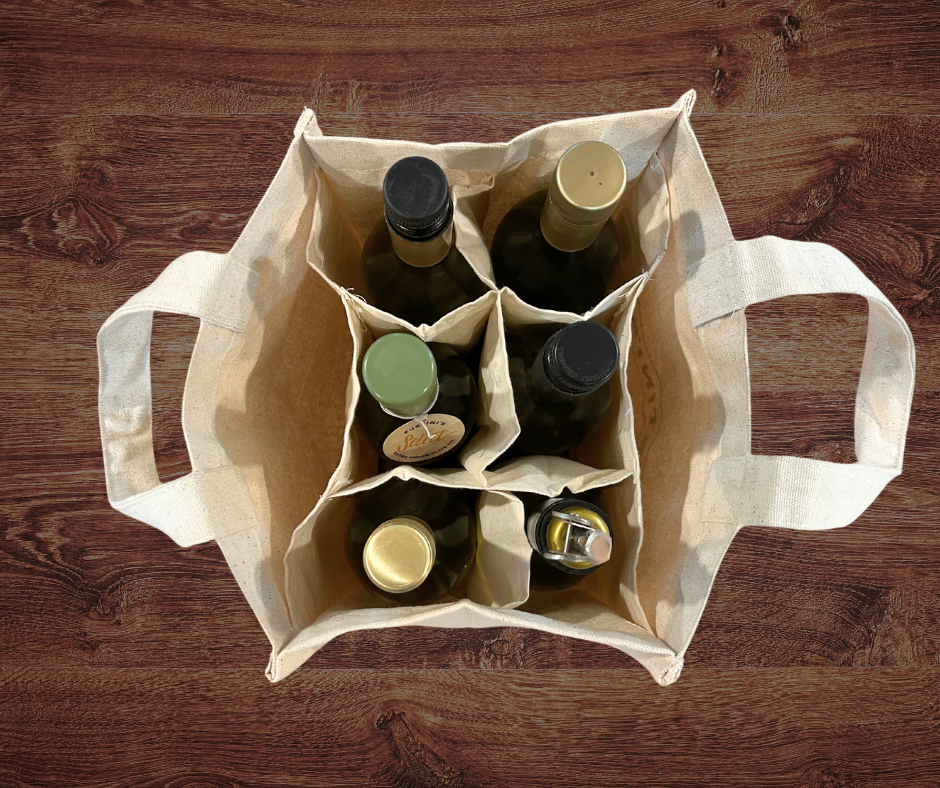 Six Bottle Logo Tote with Divider