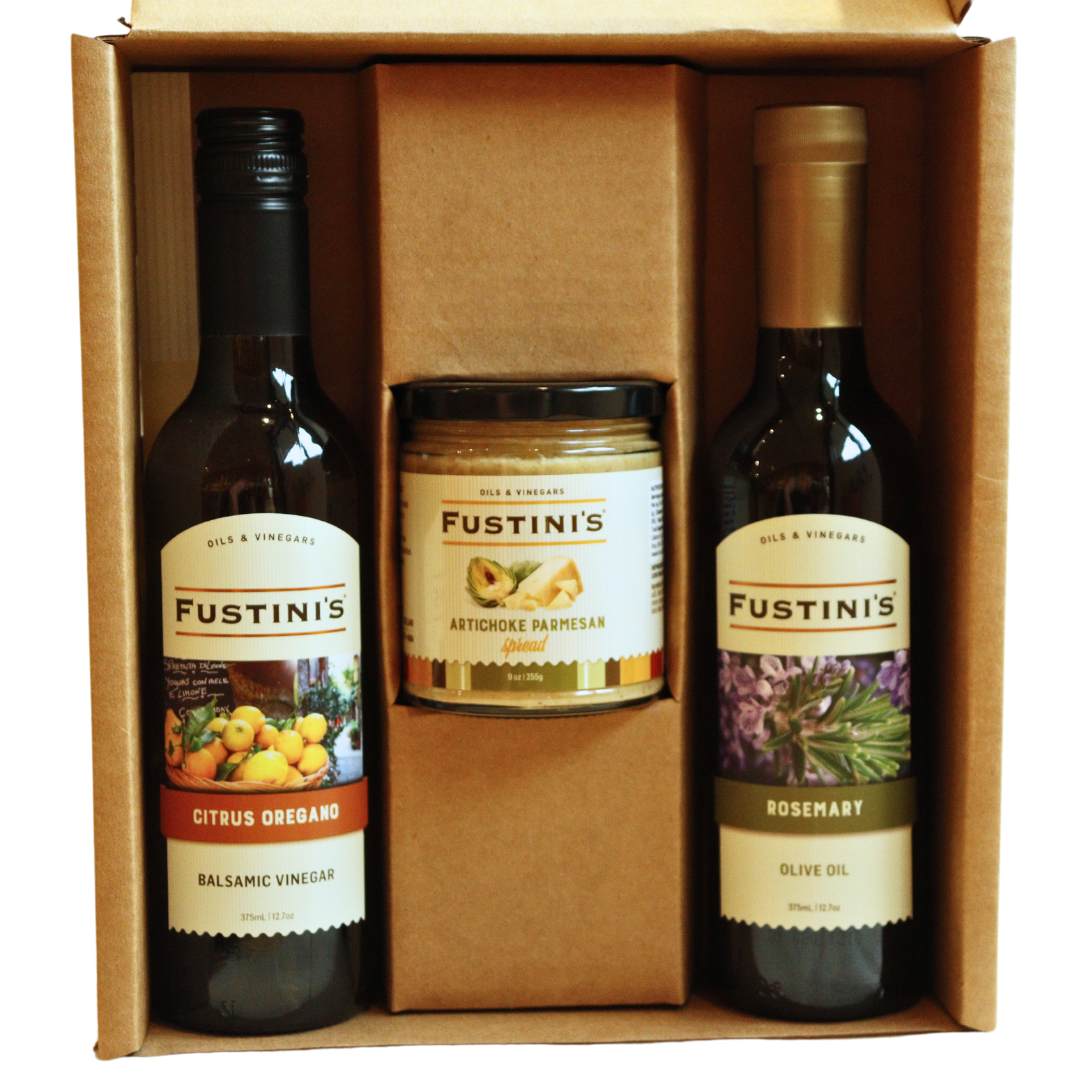 Packaging - 2 bottles and a Pantry Item Gift Box